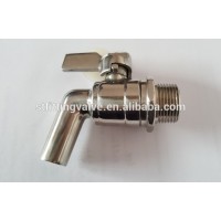 3/4" NPT Threaded Polished Stainless Steel bib cock valve