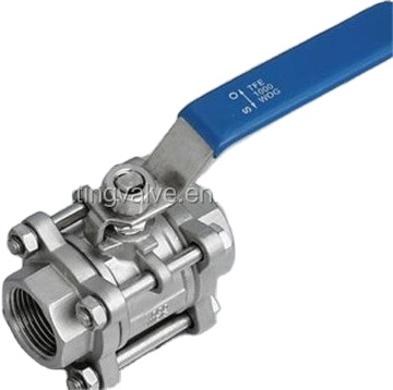 3pc Threaded Floating Stainless Steel Ball Valve